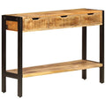 vidaXL Sideboard with 3 Drawers 43.3x13.8x29.5 Solid Mango Wood