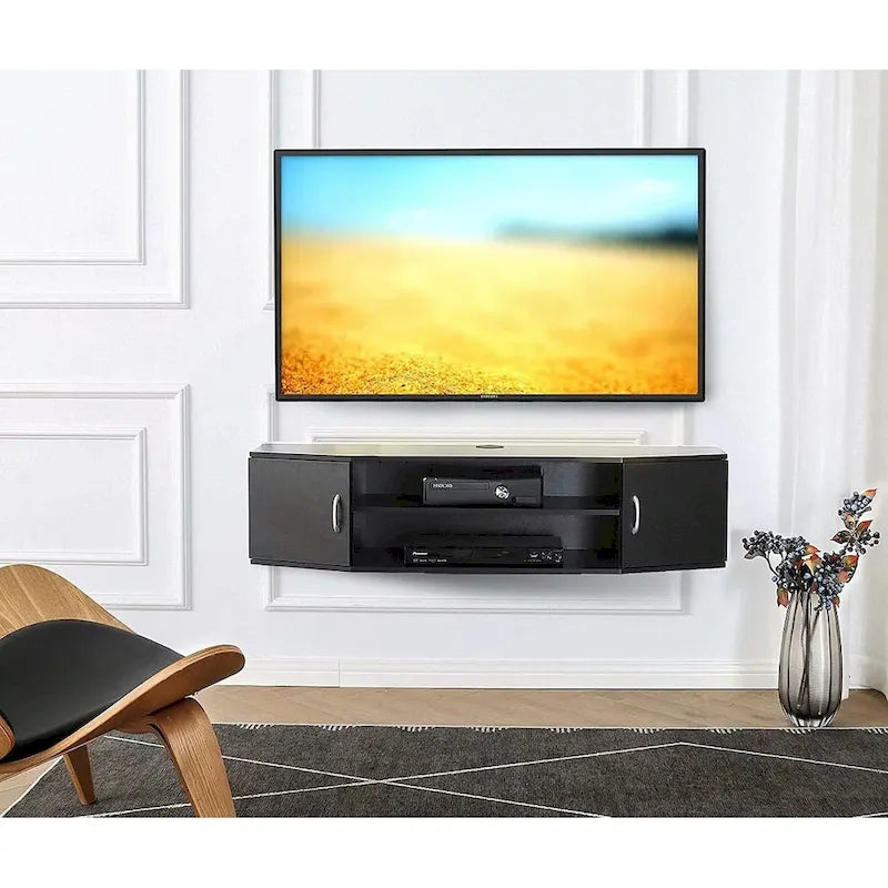 FITUEYES Meuble TV Mural Console Flottante Étagère de Rangement pour Bureau