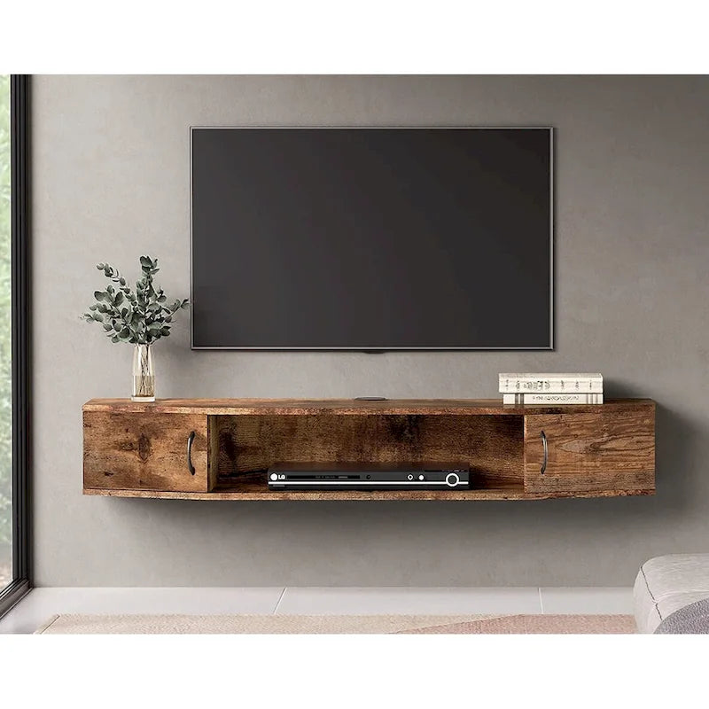 FITUEYES Meuble TV Mural Console Flottante Étagère de Rangement pour Bureau