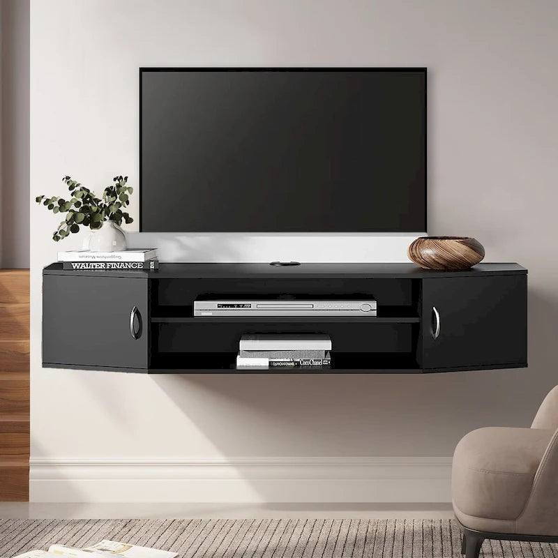 FITUEYES Meuble TV Mural Console Flottante Étagère de Rangement pour Bureau