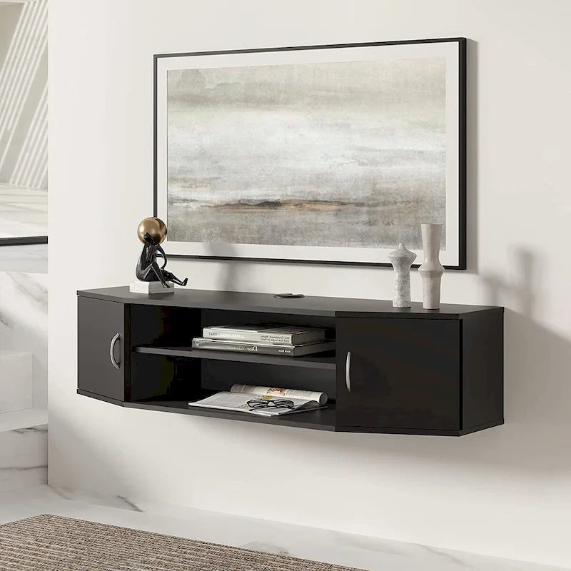 FITUEYES Meuble TV Mural Console Flottante Étagère de Rangement pour Bureau