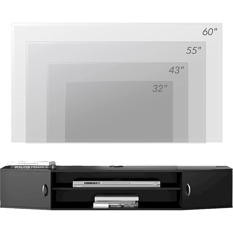 FITUEYES Meuble TV Mural Console Flottante Étagère de Rangement pour Bureau
