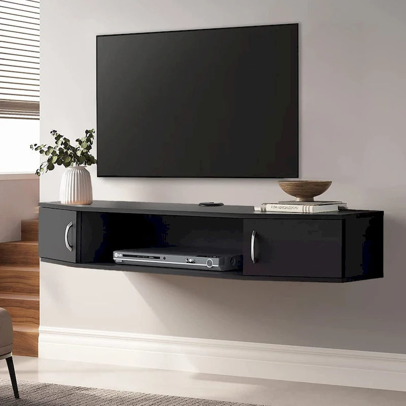 FITUEYES Meuble TV Mural Console Flottante Étagère de Rangement pour Bureau