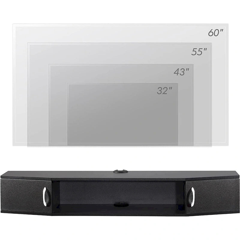 FITUEYES Meuble TV Mural Console Flottante Étagère de Rangement pour Bureau