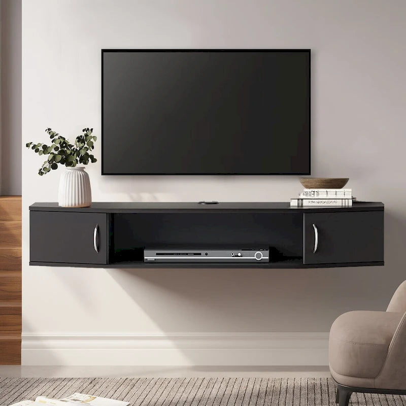 FITUEYES Meuble TV Mural Console Flottante Étagère de Rangement pour Bureau