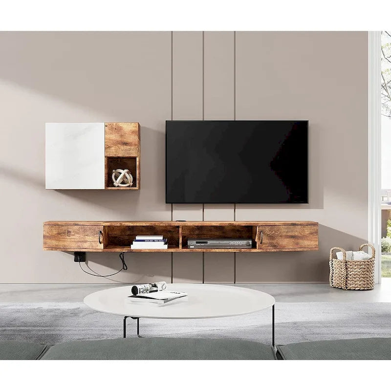 FITUEYES Meuble TV Mural Console Flottante Étagère de Rangement pour Bureau