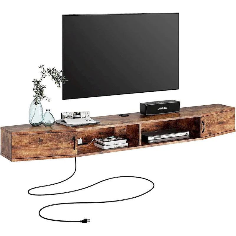 FITUEYES Meuble TV Mural Console Flottante Étagère de Rangement pour Bureau