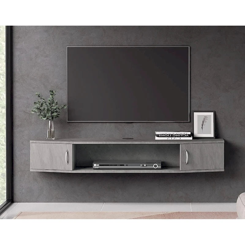 FITUEYES Meuble TV Mural Console Flottante Étagère de Rangement pour Bureau