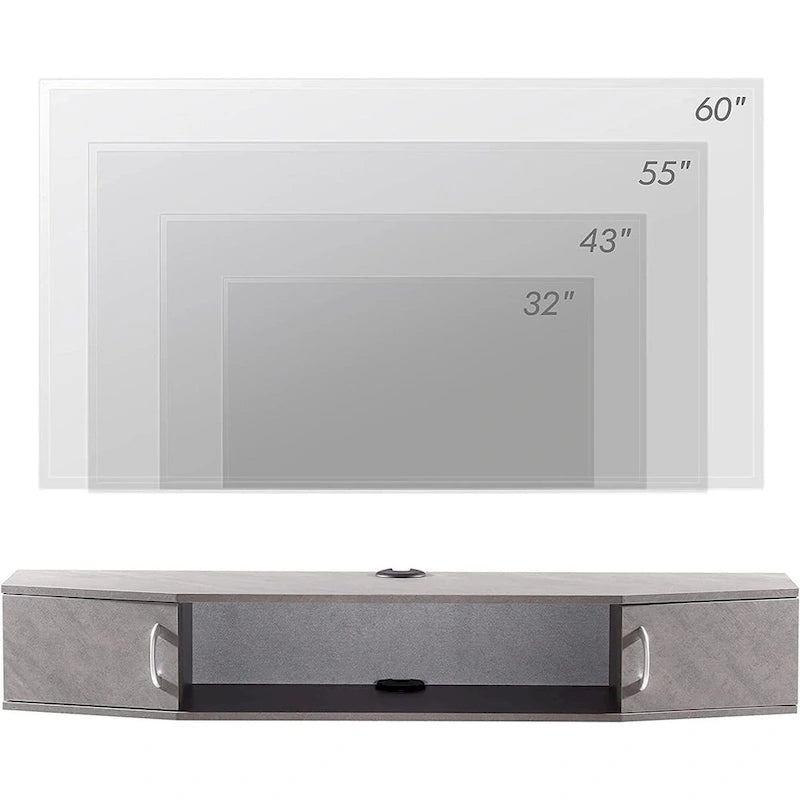 FITUEYES Meuble TV Mural Console Flottante Étagère de Rangement pour Bureau
