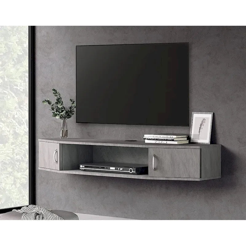 FITUEYES Meuble TV Mural Console Flottante Étagère de Rangement pour Bureau