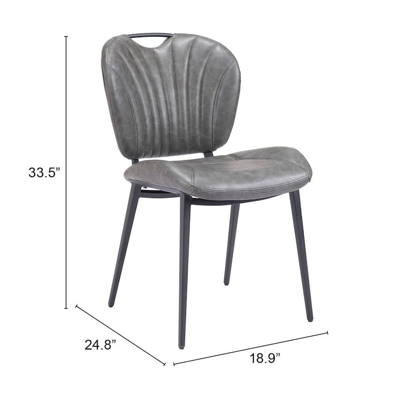 Chaise de salle à manger Terrence (lot de 2) - Produit 1 (po) : 18,9 L x 24,8 P x 33,5 H