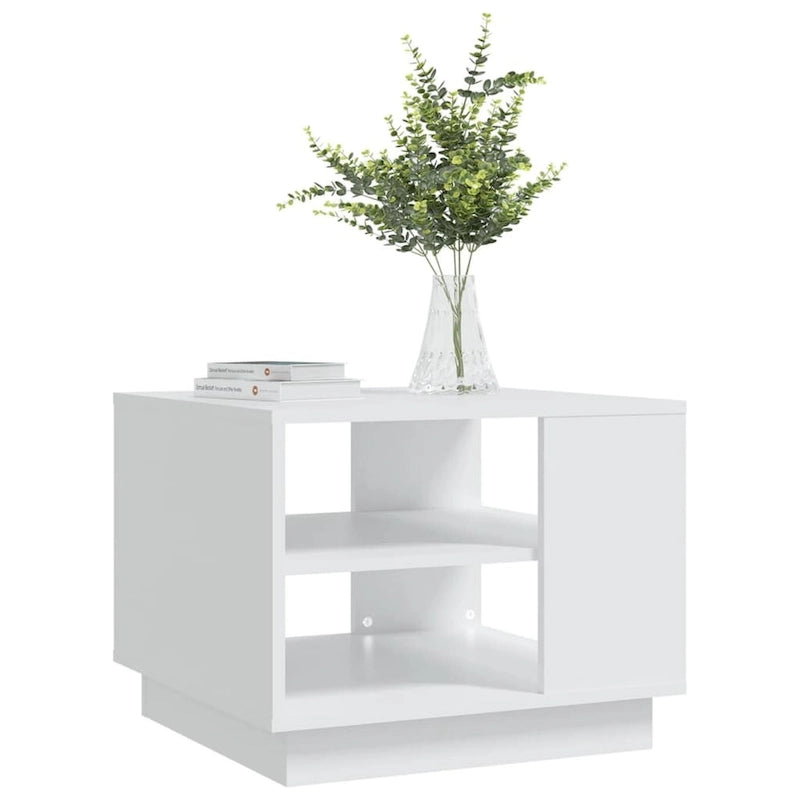 vidaXL Stolik kawowy stolik pomocniczy boczny stolik pod sofę do salonu, materiał drewnopochodny - 55 x 55 x 43 cm
