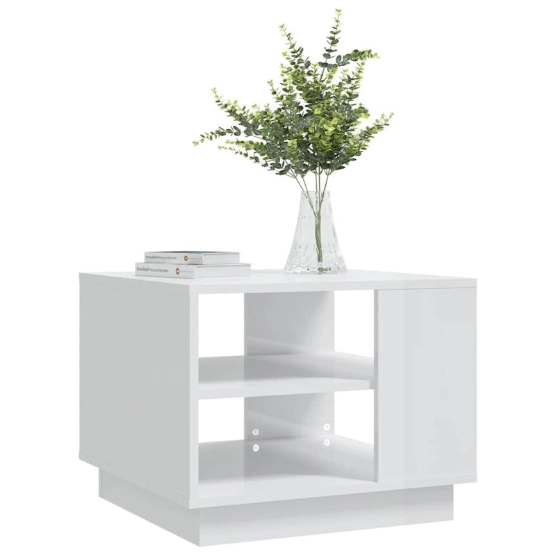 vidaXL Stolik kawowy stolik pomocniczy boczny stolik pod sofę do salonu, materiał drewnopochodny - 55 x 55 x 43 cm