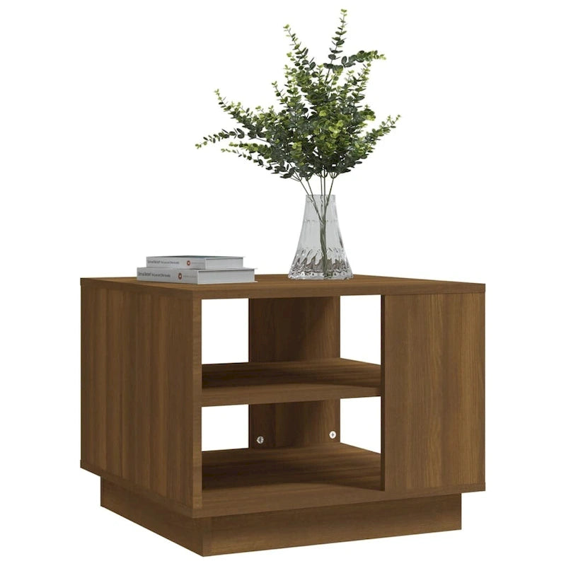 vidaXL Stolik kawowy stolik pomocniczy boczny stolik pod sofę do salonu, materiał drewnopochodny - 55 x 55 x 43 cm