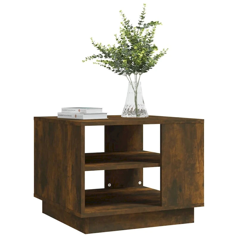 vidaXL Stolik kawowy stolik pomocniczy boczny stolik pod sofę do salonu, materiał drewnopochodny - 55 x 55 x 43 cm