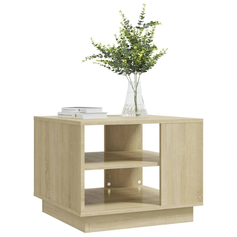 vidaXL Stolik kawowy stolik pomocniczy boczny stolik pod sofę do salonu, materiał drewnopochodny - 55 x 55 x 43 cm