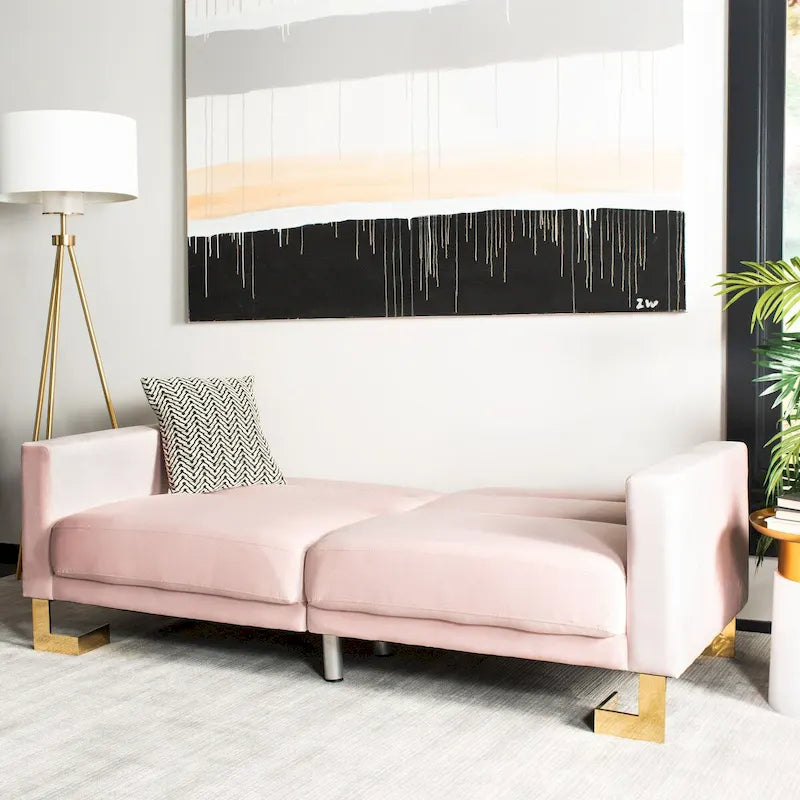 SAFAVIEH Spring Canapé-lit deux-en-un moderne pliable beige