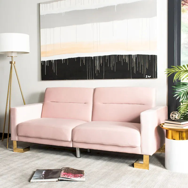 SAFAVIEH Spring Canapé-lit deux-en-un moderne pliable beige
