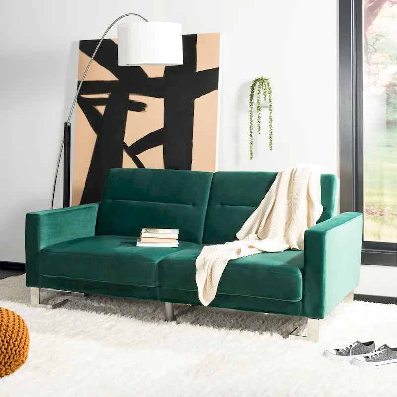 SAFAVIEH Spring Canapé-lit deux-en-un moderne pliable beige