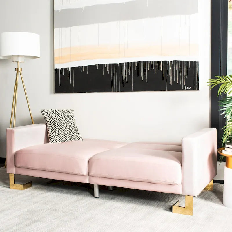 SAFAVIEH Spring Canapé-lit deux-en-un moderne pliable beige