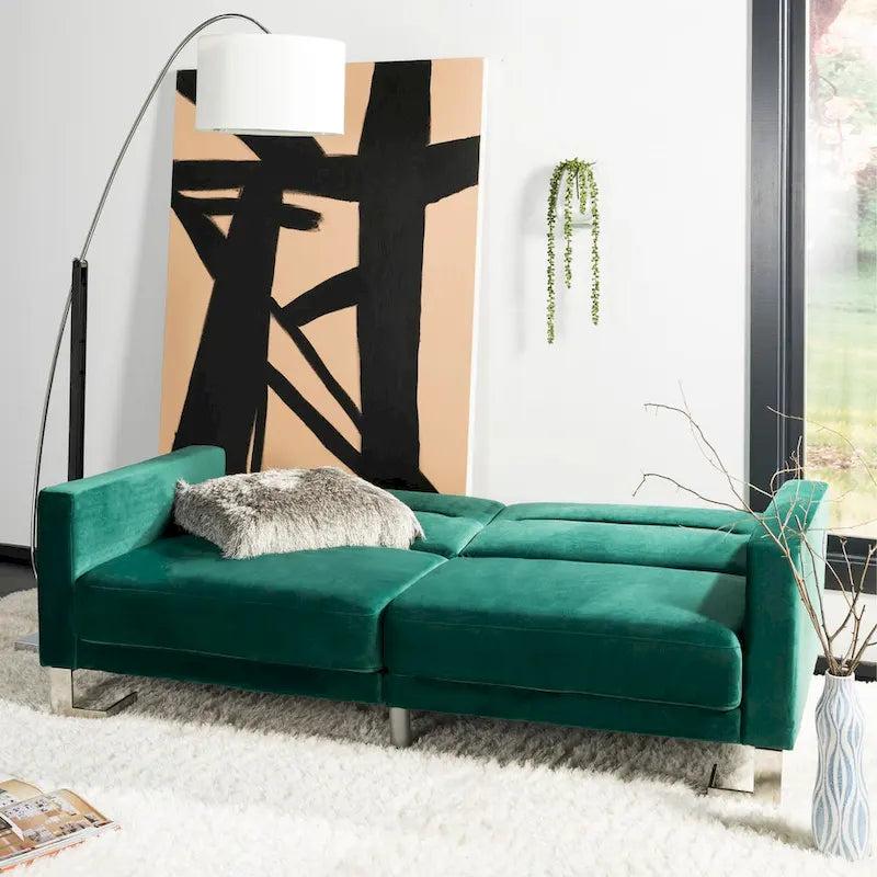SAFAVIEH Spring Canapé-lit deux-en-un moderne pliable beige