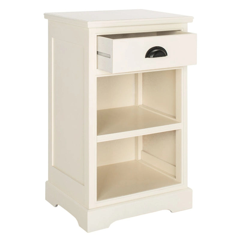 SAFAVIEH Clemie, table d'appoint de rangement grise - 17,7 x 13,8 x 29,9 - 18Wx14Dx30H
