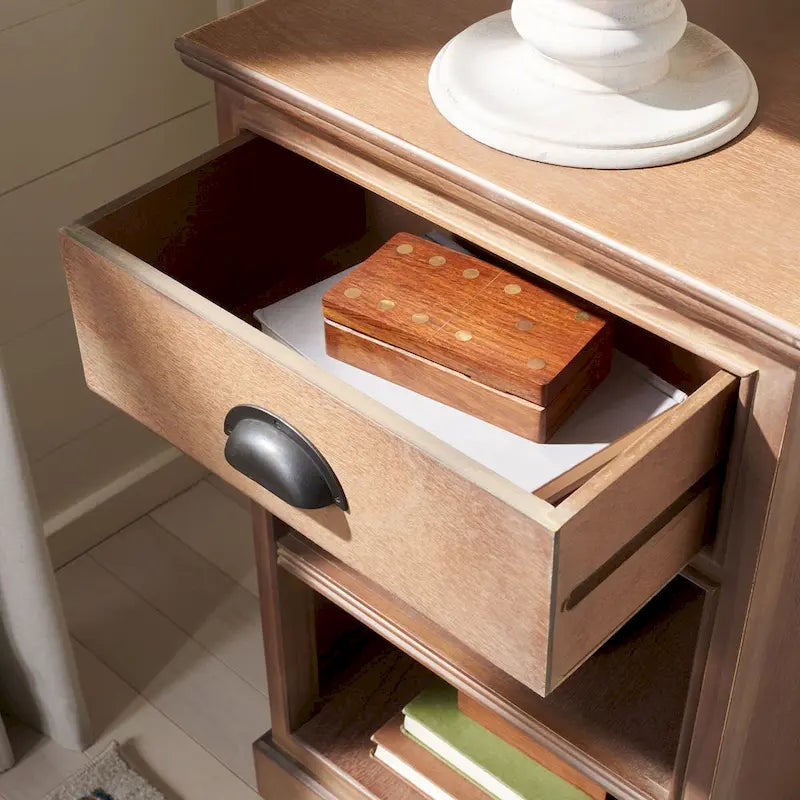 SAFAVIEH Clemie, table d'appoint de rangement grise - 17,7 x 13,8 x 29,9 - 18Wx14Dx30H