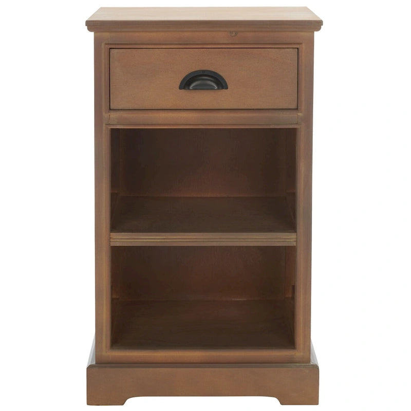 SAFAVIEH Clemie, table d'appoint de rangement grise - 17,7 x 13,8 x 29,9 - 18Wx14Dx30H