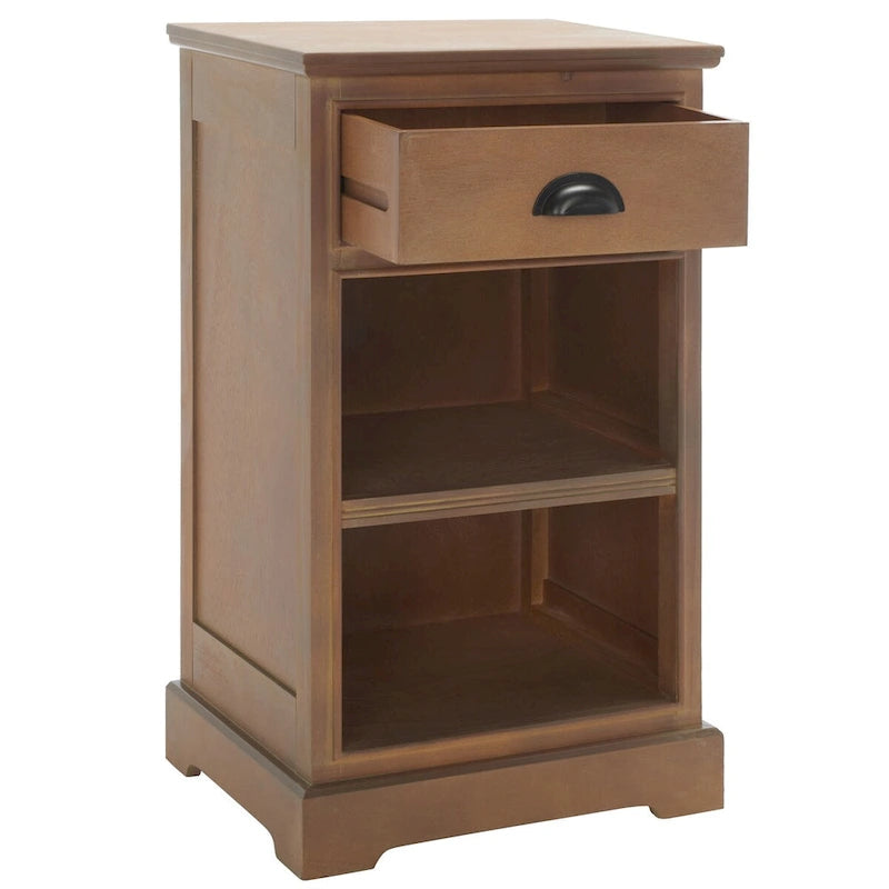 SAFAVIEH Clemie, table d'appoint de rangement grise - 17,7 x 13,8 x 29,9 - 18Wx14Dx30H