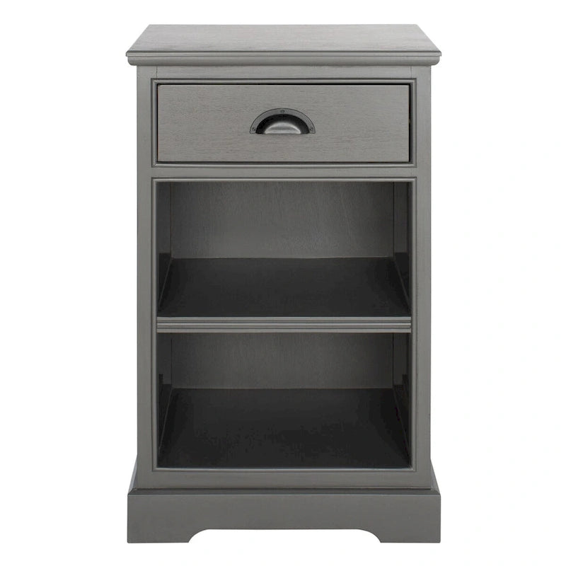 SAFAVIEH Clemie, table d'appoint de rangement grise - 17,7 x 13,8 x 29,9 - 18Wx14Dx30H