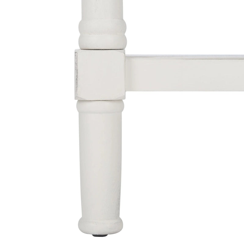 Console de table SAFAVIEH Philomene vieillie blanche à 3 tiroirs - 23,5 L x 13 P x 29,5 H - 24Lx13Px30H