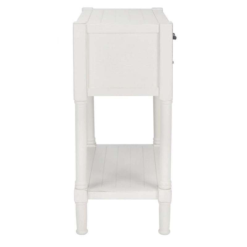 Console de table SAFAVIEH Philomene vieillie blanche à 3 tiroirs - 23,5 L x 13 P x 29,5 H - 24Lx13Px30H