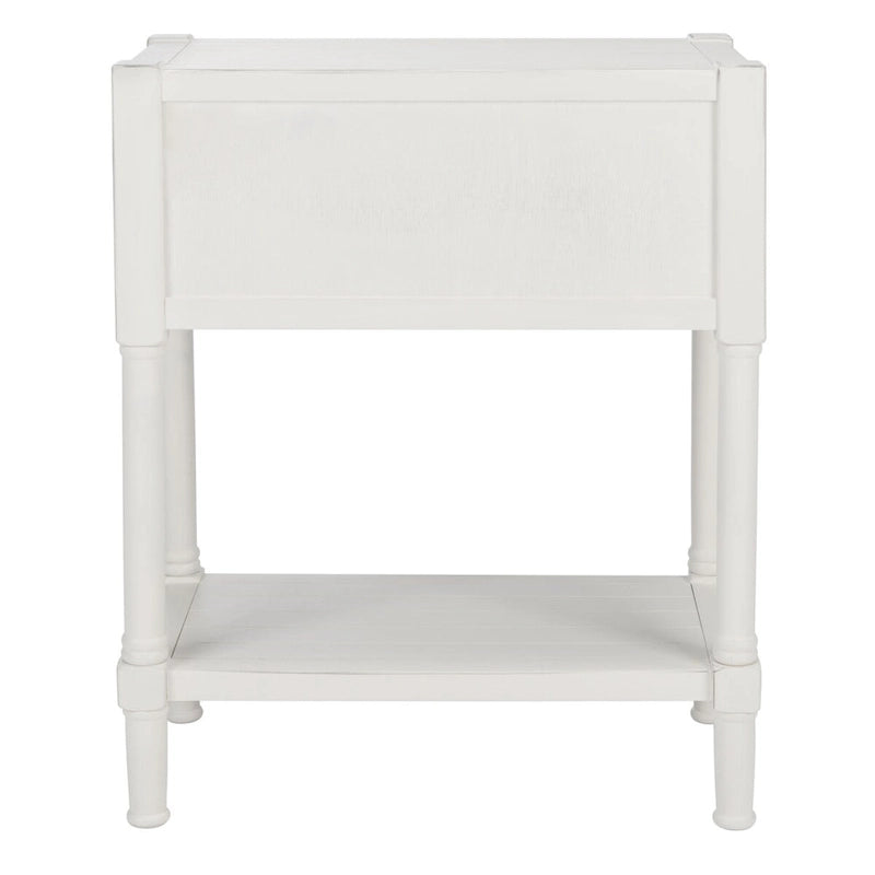 Console de table SAFAVIEH Philomene vieillie blanche à 3 tiroirs - 23,5 L x 13 P x 29,5 H - 24Lx13Px30H