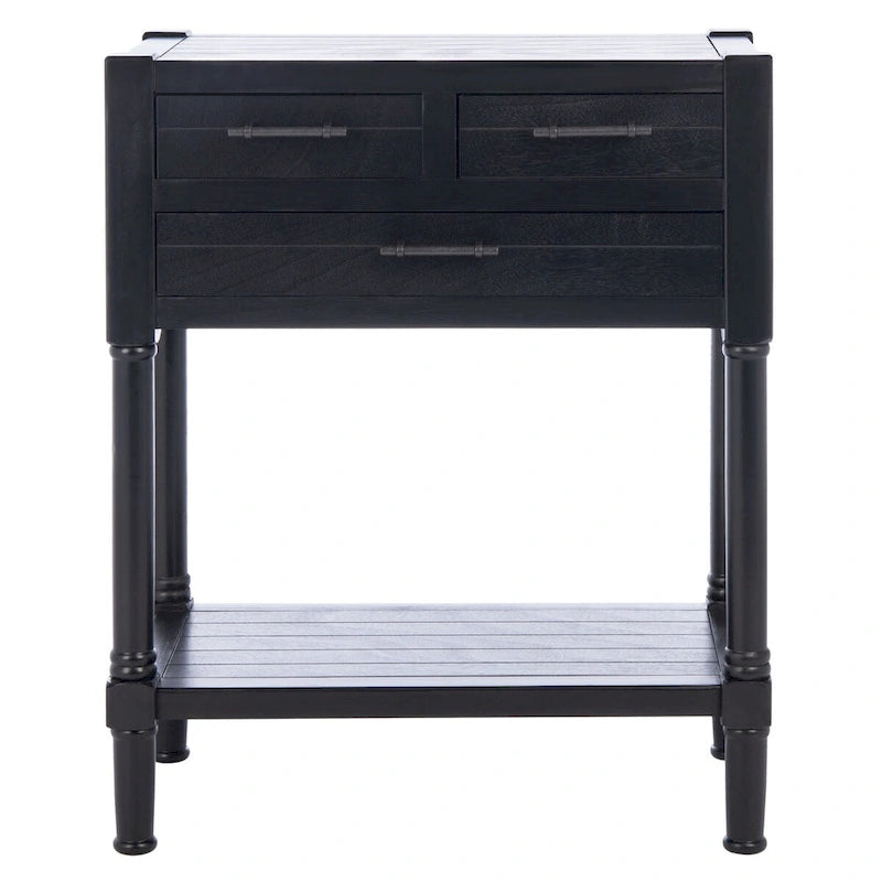 Console de table SAFAVIEH Philomene vieillie blanche à 3 tiroirs - 23,5 L x 13 P x 29,5 H - 24Lx13Px30H