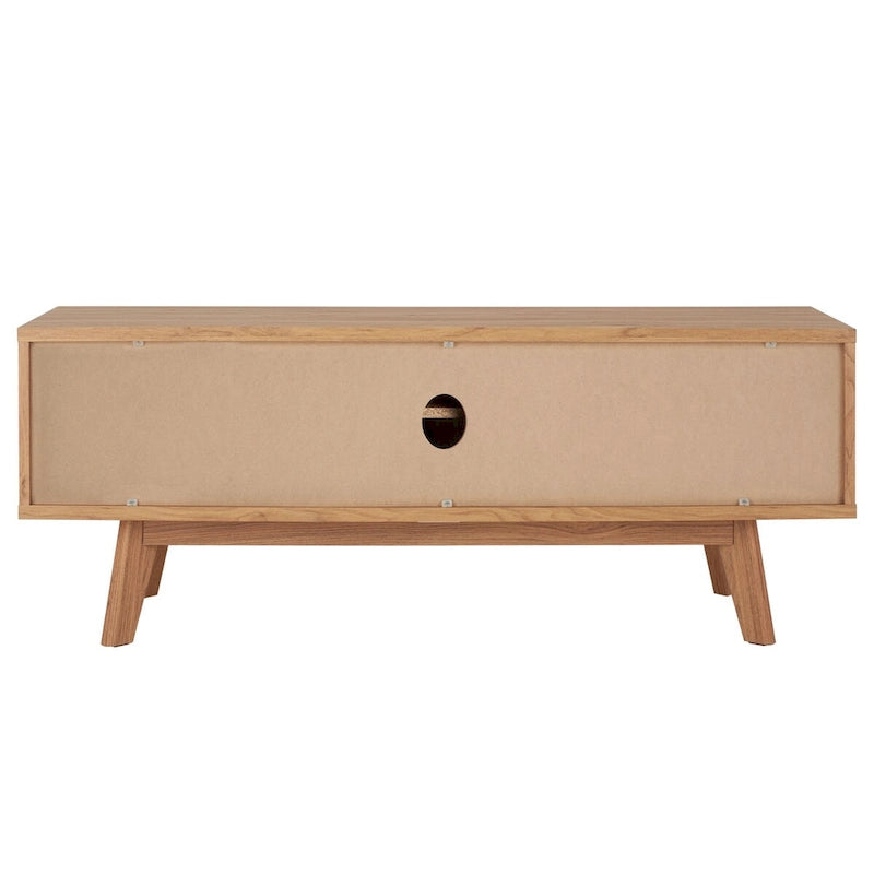 SAFAVIEH Teela Meuble TV multimédia de rangement Noyer 59 pouces - 59 L x 15 P x 19 H - 59Lx15Px19H