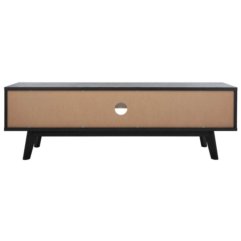 SAFAVIEH Teela Meuble TV multimédia de rangement Noyer 59 pouces - 59 L x 15 P x 19 H - 59Lx15Px19H