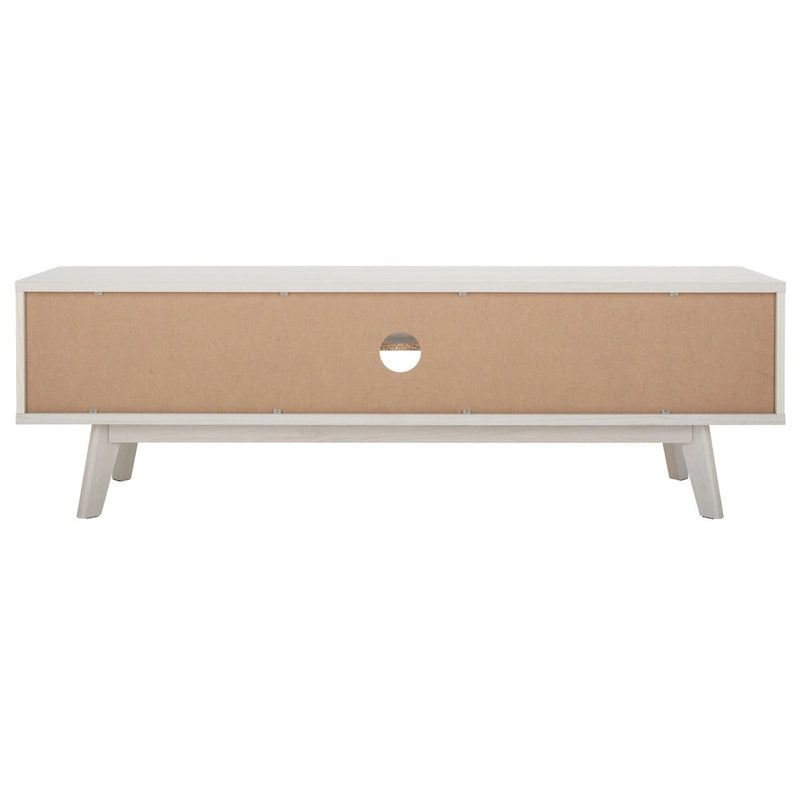 SAFAVIEH Teela Meuble TV multimédia de rangement Noyer 59 pouces - 59 L x 15 P x 19 H - 59Lx15Px19H