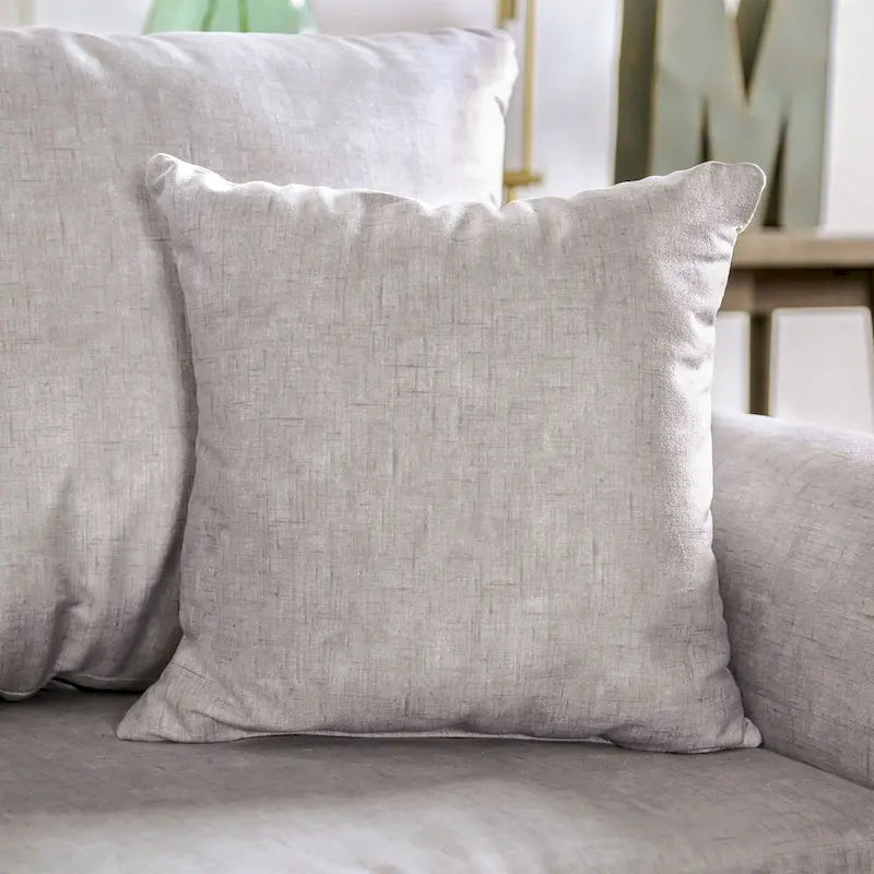 Canapé rembourré en tissu gris clair contemporain Leonine par Furniture of America