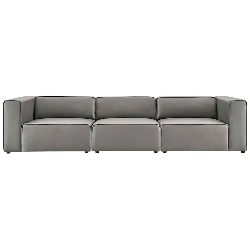 Narożna sofa trzyczęściowa Mingle ze skóry wegańskiej