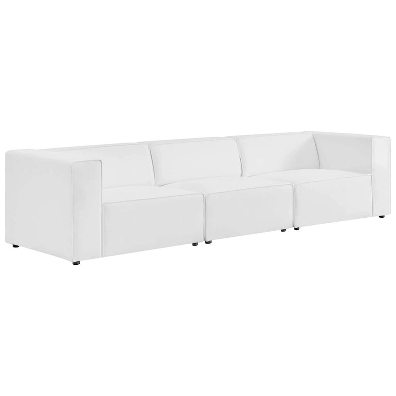 Narożna sofa trzyczęściowa Mingle ze skóry wegańskiej