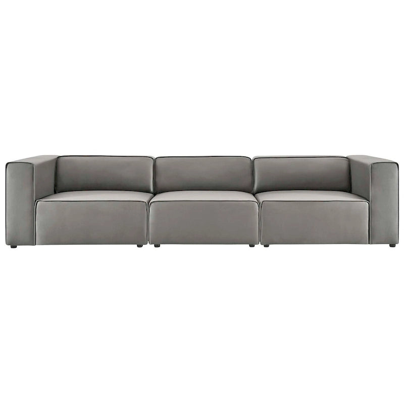 Narożna sofa trzyczęściowa Mingle ze skóry wegańskiej