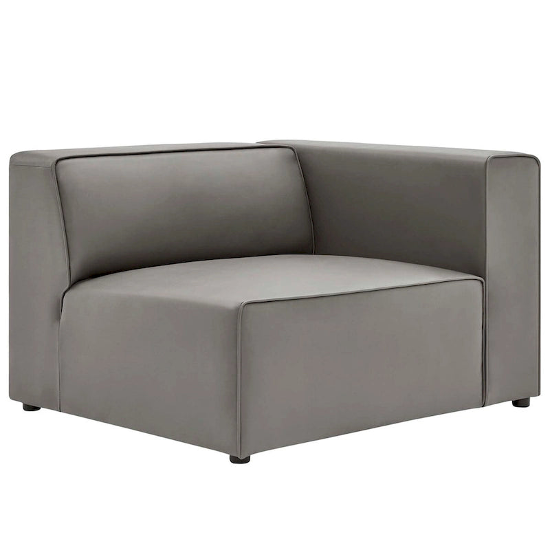 Narożna sofa trzyczęściowa Mingle ze skóry wegańskiej