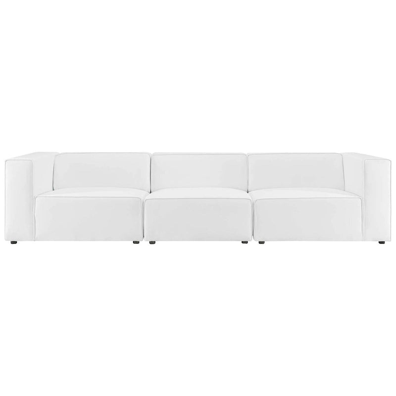 Narożna sofa trzyczęściowa Mingle ze skóry wegańskiej