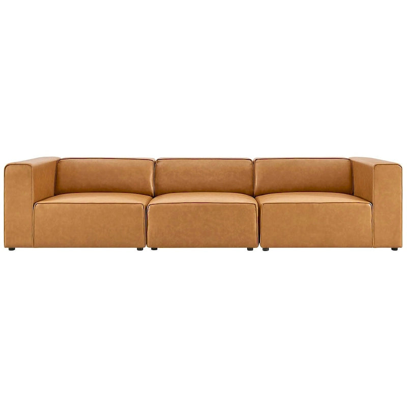 Narożna sofa trzyczęściowa Mingle ze skóry wegańskiej