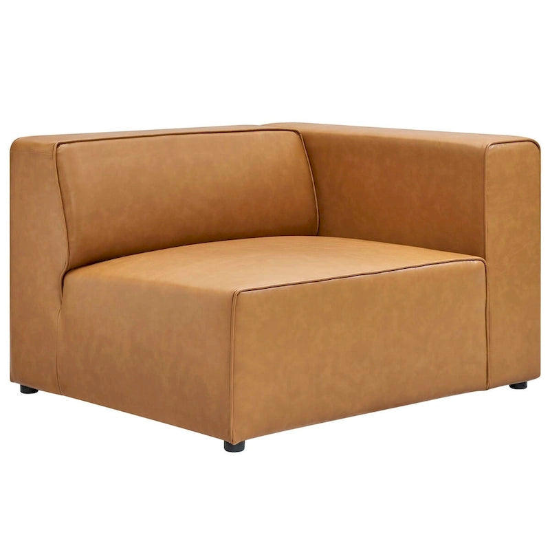 Narożna sofa trzyczęściowa Mingle ze skóry wegańskiej