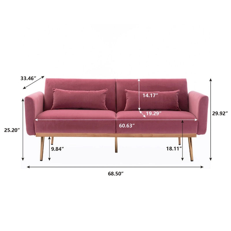 Sofa rozkładana Clihome Biscuit z materacem