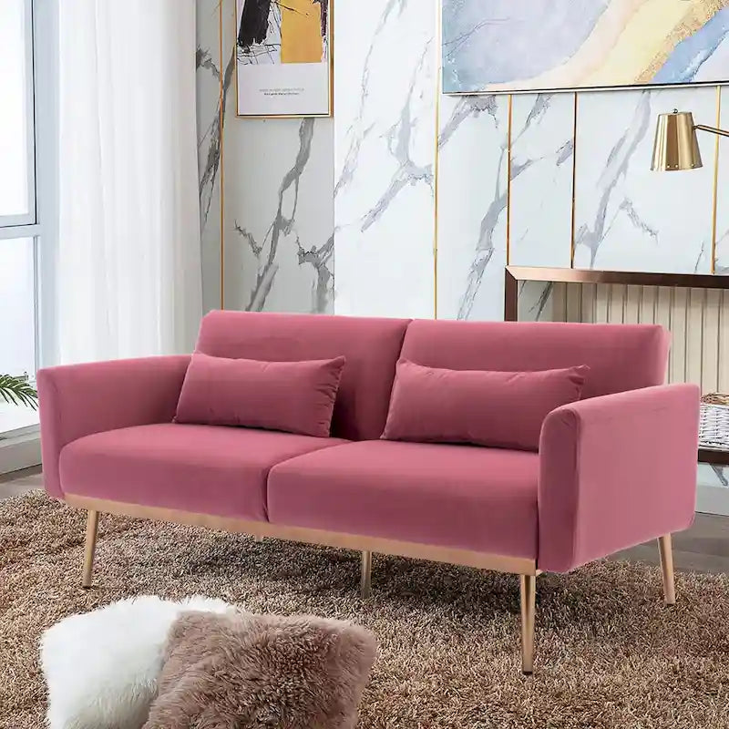 Sofa rozkładana Clihome Biscuit z materacem