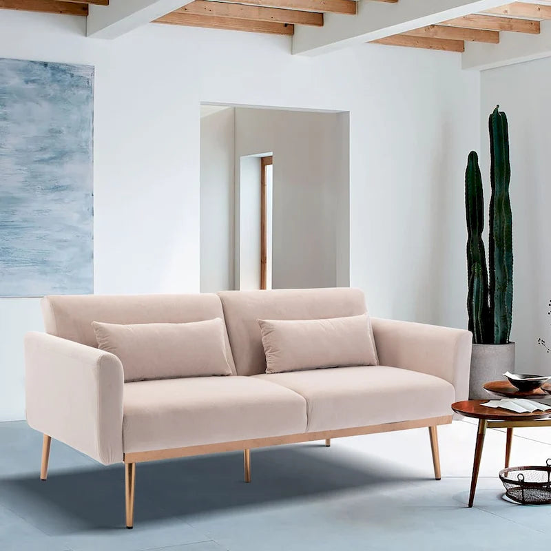 Sofa rozkładana Clihome Biscuit z materacem