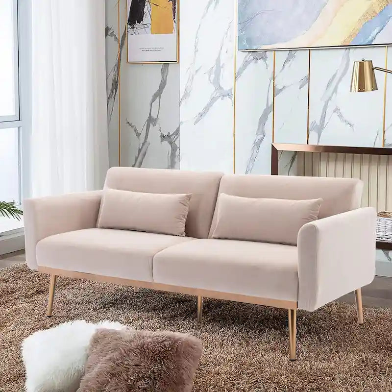 Sofa rozkładana Clihome Biscuit z materacem