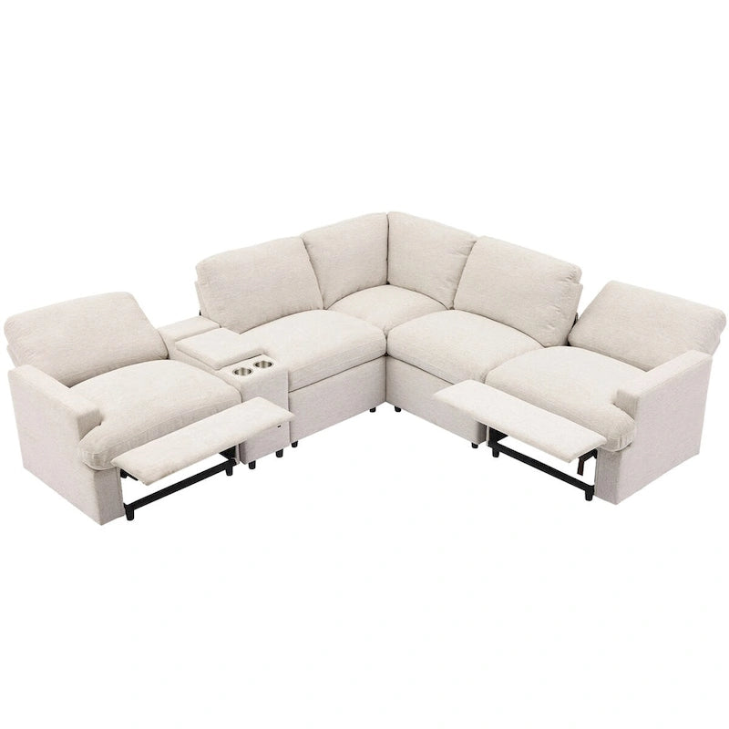 Narożna Sofa Rozkładana Elektrycznie do Kina Domowego